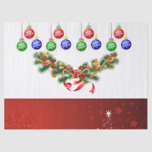 kerstcadeaupapier tissuepapier (Voorkant)