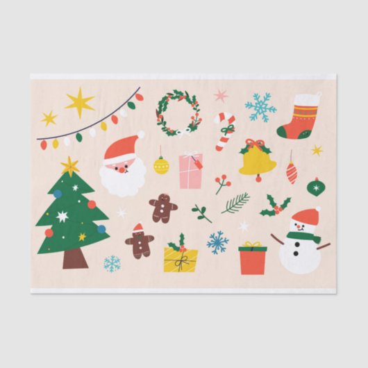 kerstcadeaupapier tissuepapier (Voorkant)