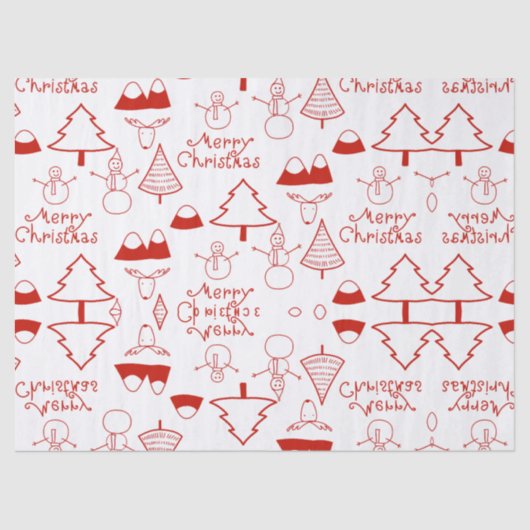 kerstcadeaupapier tissuepapier (Voorkant)