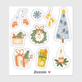 Kerstcadeaupapier van 9 stickers