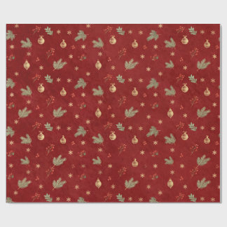 Kerstcadeaupapier van rood goud cadeaupapier