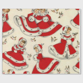 Kerstcadeaupapier Vintage Cadeaupapier (Vlak)
