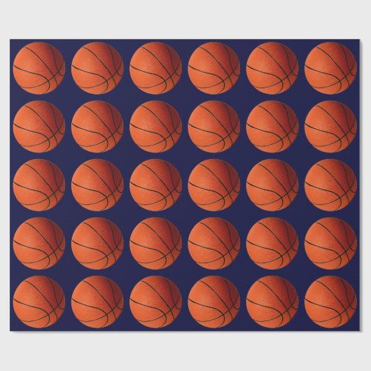 kerstcadeaupapier voor Basketball Cadeaupapier (Vlak)