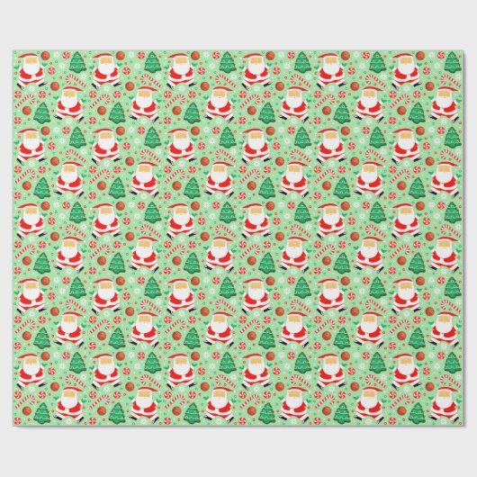 kerstcadeaupapier voor Basketball Cadeaupapier (Vlak)