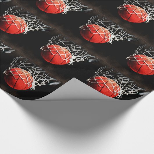 kerstcadeaupapier voor Basketball Cadeaupapier (Hoek)