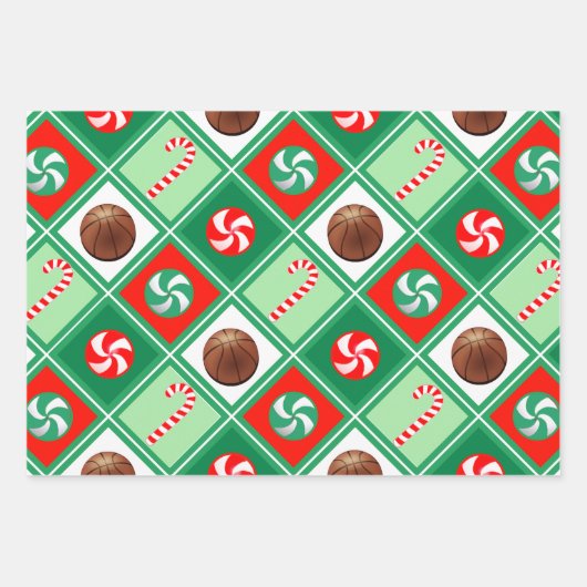 kerstcadeaupapier voor Basketball Inpakpapier Vel (Voorkant 2)