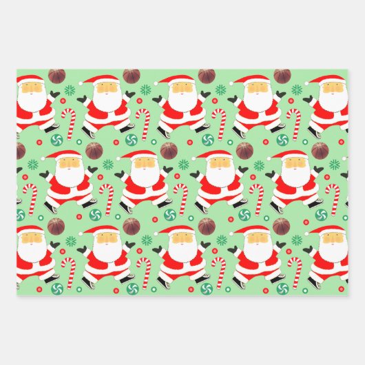 kerstcadeaupapier voor Basketball Inpakpapier Vel (Voorkant)