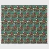 kerstcadeaupapier voor Cajun Santa kerstcadeau Cadeaupapier (Vlak)