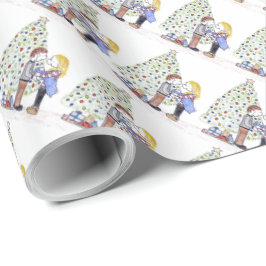 Kerstcadeaupapier voor de familie van Lizzy Cadeaupapier