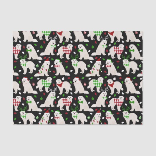 kerstcadeaupapier voor honden tissuepapier (Voorkant)