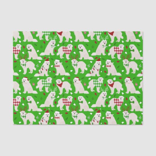 kerstcadeaupapier voor honden tissuepapier (Voorkant)