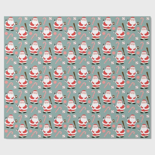 kerstcadeaupapier voor honkbal cadeaupapier (Vlak)