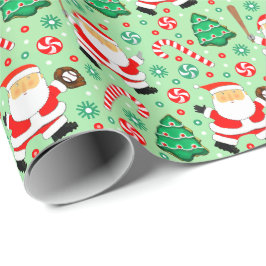 kerstcadeaupapier voor honkbal cadeaupapier