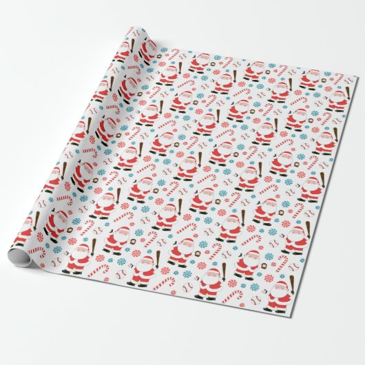 kerstcadeaupapier voor honkbal cadeaupapier (Uitgerold)