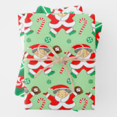 kerstcadeaupapier voor honkbal inpakpapier vel (In situ)