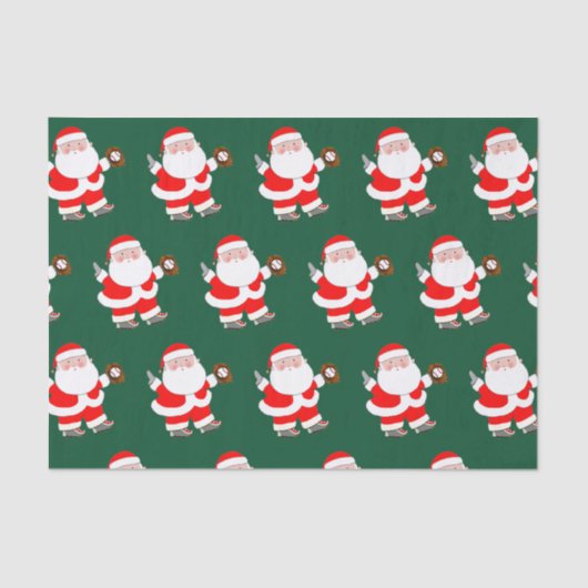 kerstcadeaupapier voor honkbal tissuepapier (Voorkant)