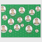 kerstcadeaupapier voor kattenkat-feestdag cadeaupapier (Vlak)