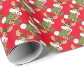 kerstcadeaupapier voor kerstcadeaubonen cartoon cadeaupapier (Rol Hoek)