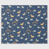 kerstcadeaupapier voor kerstcadeautjes — religieuz cadeaupapier (Vlak)