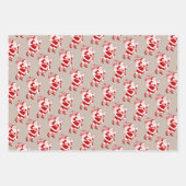 kerstcadeaupapier voor kerstcadeautjes voor retro  inpakpapier vel (Voorkant)