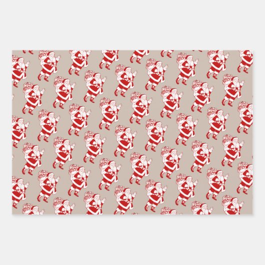 kerstcadeaupapier voor kerstcadeautjes voor retro  inpakpapier vel (Voorkant)