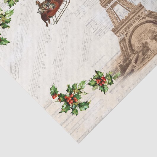 kerstcadeaupapier voor Kerstmis in Parijs Tissuepapier (Detail)