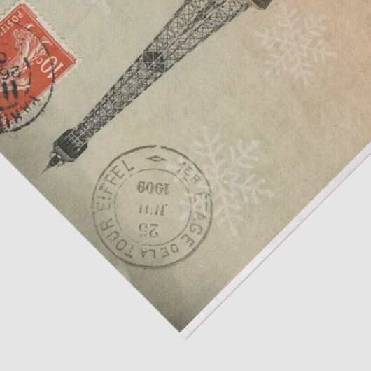 kerstcadeaupapier voor Kerstmis in Parijs Tissuepapier (Detail)