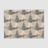  kerstcadeaupapier voor Kerstmis in Parijs Tissuepapier (Voorkant)