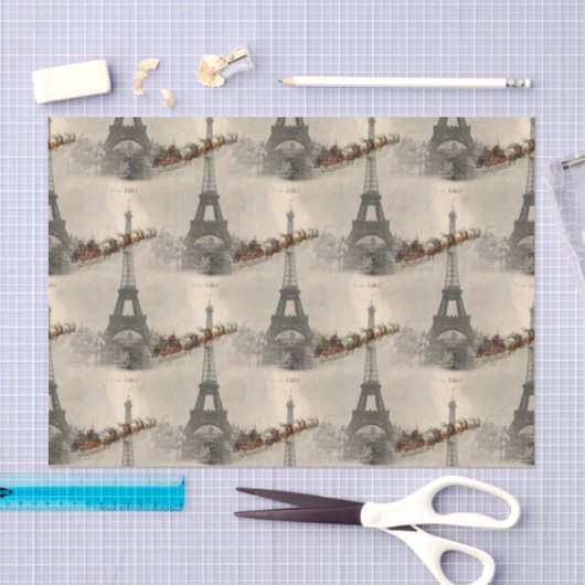  kerstcadeaupapier voor Kerstmis in Parijs Tissuepapier (Craft)