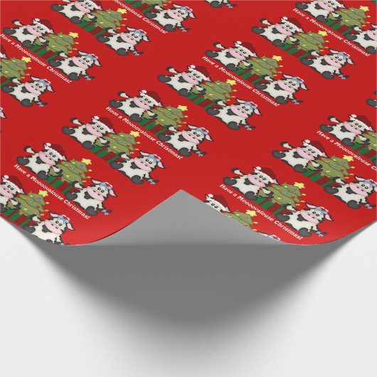 kerstcadeaupapier voor Koe Cadeaupapier (Hoek)