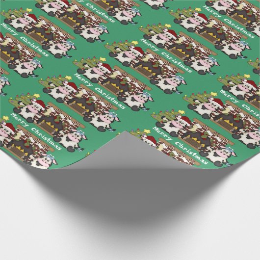 kerstcadeaupapier voor Koe Cadeaupapier (Hoek)