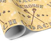 kerstcadeaupapier voor Lacrosse Coach Cadeaupapier (Rol Hoek)