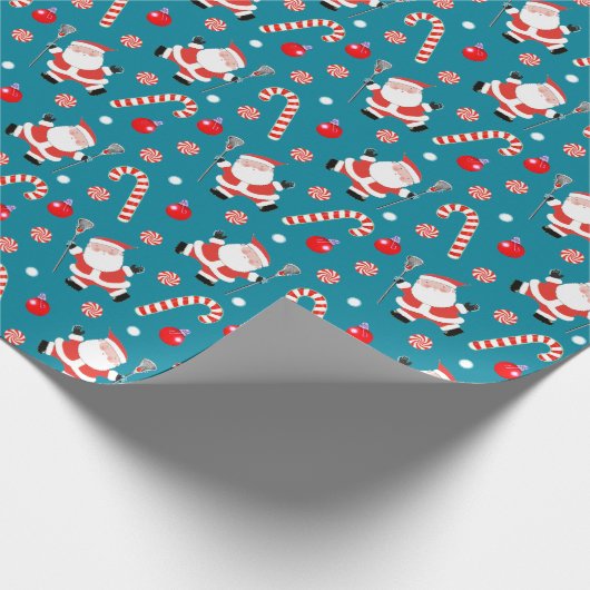 kerstcadeaupapier voor lacrosse kerstcadeaus cadeaupapier (Hoek)
