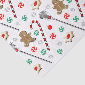 kerstcadeaupapier voor Lacrosse kerstfeestdagen Tissuepapier (Detail)