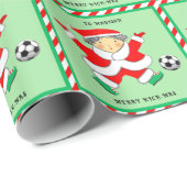 kerstcadeaupapier voor meisjes in de voetbalvakant cadeaupapier (Rol Hoek)