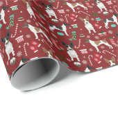kerstcadeaupapier voor Rat Terrier-kerstcadeautjes Cadeaupapier (Rol Hoek)