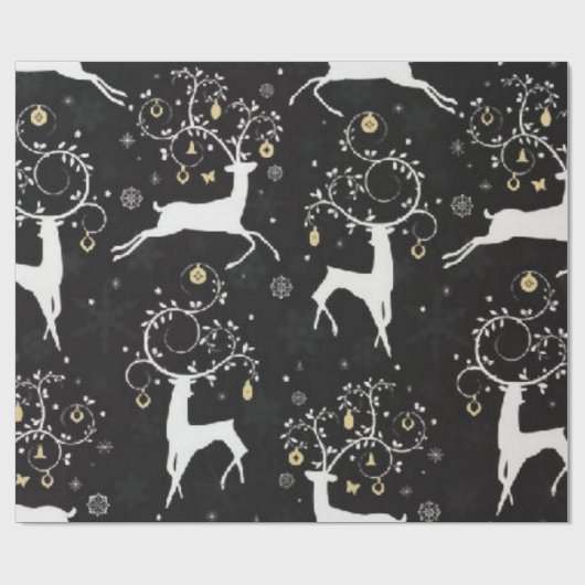 kerstcadeaupapier voor rendierfeestdagen cadeaupapier (Vlak)