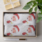  kerstcadeaupapier voor Retro Santa Gift Tissuepapier (Geschenk)