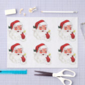  kerstcadeaupapier voor Retro Santa Gift Tissuepapier (Craft)