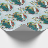 kerstcadeaupapier voor Santa Labradoedle Cadeaupapier (Hoek)