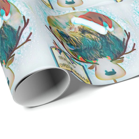 kerstcadeaupapier voor Santa Labradoedle Cadeaupapier (Rol Hoek)