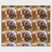kerstcadeaupapier voor slaapboxerpuppy's cadeaupapier (Vlak)