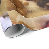 kerstcadeaupapier voor slaapboxerpuppy's cadeaupapier (Rol Hoek)