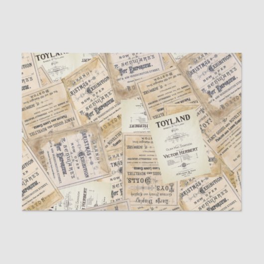  kerstcadeaupapier voor Toyland Tissuepapier (Voorkant)