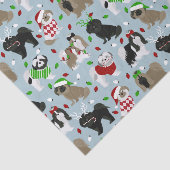 kerstcadeaupapier voor tzu-honden tissuepapier (Detail)