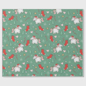 kerstcadeaupapier voor Unicorn Holiday Cadeaupapier (Vlak)