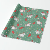 kerstcadeaupapier voor Unicorn Holiday Cadeaupapier (Uitgerold)