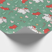 kerstcadeaupapier voor Unicorn Holiday Cadeaupapier (Hoek)