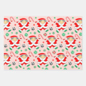 Kerstcadeaupapier voor voetzoekers inpakpapier vel (Voorkant 3)