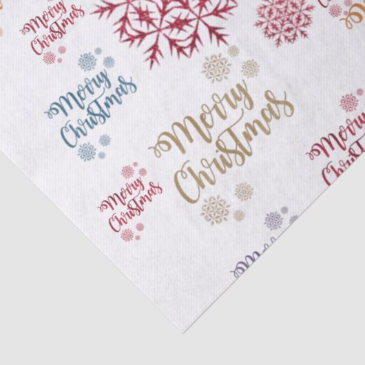 kerstcadeaupapier, vrolijk kerstfeest tissuepapier (Detail)